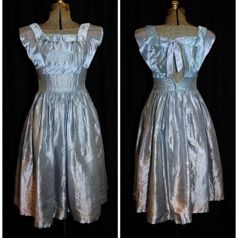 Teena Paige VTG 50's 60s  Blue Formal Dress XXS/XS